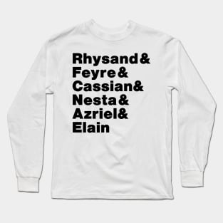 ACOTAR Brothers and Sisters Line Up Long Sleeve T-Shirt